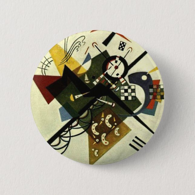 Badge Rond 5 Cm Kandinsky Sur White II (Devant)