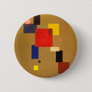 Badge Rond 5 Cm Kandinsky Treize Rectangles peinture Abstraite
