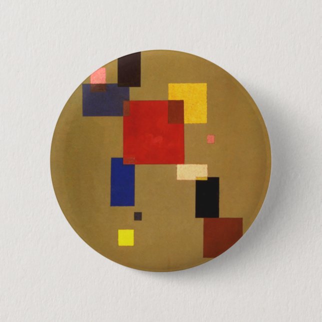 Badge Rond 5 Cm Kandinsky Treize Rectangles peinture Abstraite (Devant)