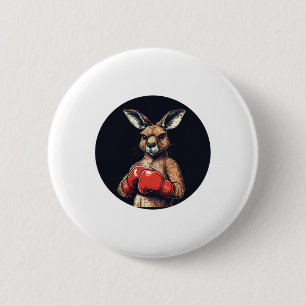 Badge Rond 5 Cm Kangourou de combat drôle pour un knockout origina