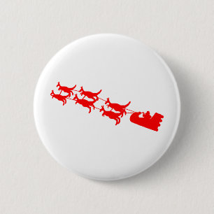Badge Rond 5 Cm Kangourou Sleigh