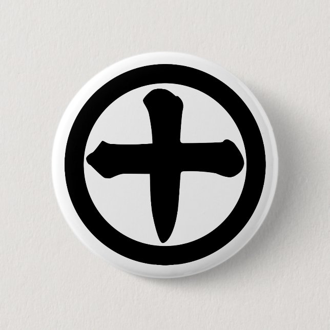 Badge Rond 5 Cm Kanji numéral dix dans un cercle (Devant)