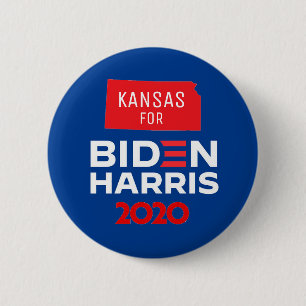 Badge Rond 5 Cm Kansas pour Biden Harris 2020