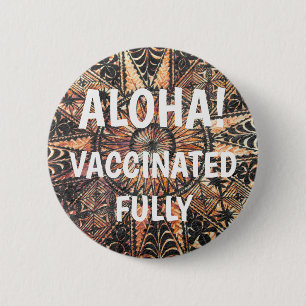 Badge Rond 5 Cm Kapa Hawaiian Tattoo Tapa Aloha Vacciné