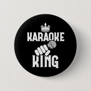 Badge Rond 5 Cm Karaoke Chanteur de musique chante Funny Karaoke K