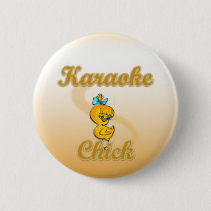 Badge Rond 5 Cm Karaoke Chick