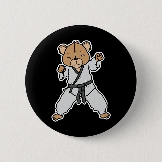 Badge Rond 5 Cm Karaté (Devant)