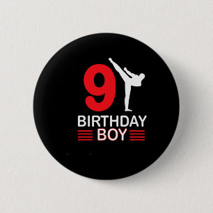Badge Rond 5 Cm Karate Anniversaire Tee Boy Cadeau Enfants Taekwon