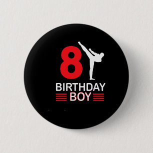 Badge Rond 5 Cm Karate Anniversaire Tee Boy Cadeau Enfants Taekwon