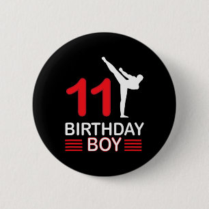 Badge Rond 5 Cm Karate Anniversaire Tee Boy Cadeau Enfants Taekwon