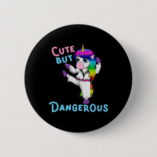 Badge Rond 5 Cm Karaté Licorne Kickboxing Arts Martiaux Jiu Jitsu