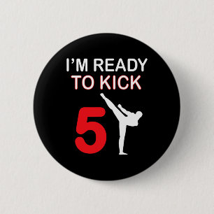 Badge Rond 5 Cm Karate Lovers Cadeaux Boys Anniversaire Enfants Ki
