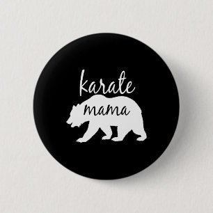 Badge Rond 5 Cm Karate Maman T Shirt Cadeau Parfait Pour Maman Fem