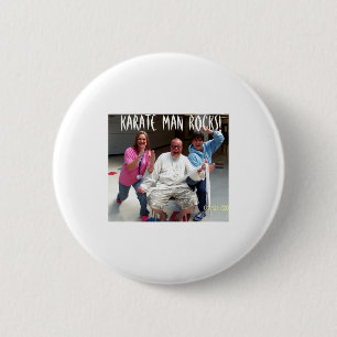 Badge Rond 5 Cm Karate Man Rocks T Shirt