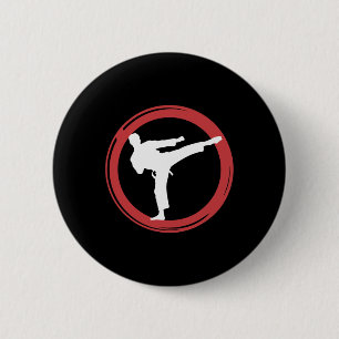 Badge Rond 5 Cm Karate Martial Arts Essence