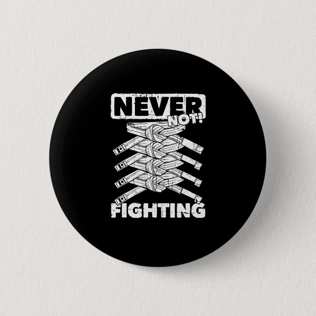 Badge Rond 5 Cm Karate - Martial Arts Fighter Karate (Devant)