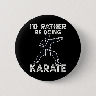 Badge Rond 5 Cm Karate Martial Arts Training Funny Karate Graphism