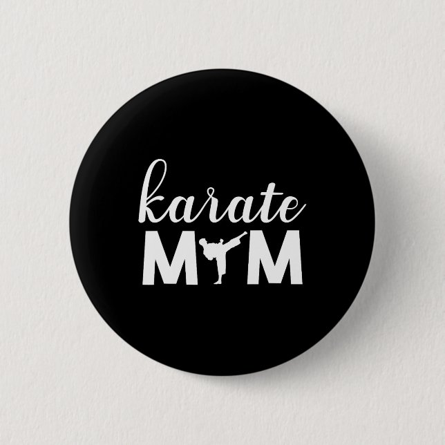 Badge Rond 5 Cm Karate Mom Son Graphic mignon (Devant)