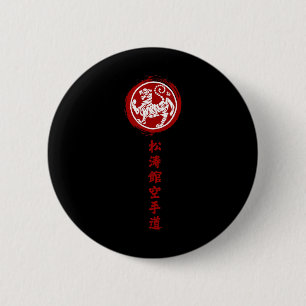 Badge Rond 5 Cm Karaté traditionnel japonais Shotokan