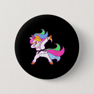 Badge Rond 5 Cm Karate Unicorn Karatecorn Girls