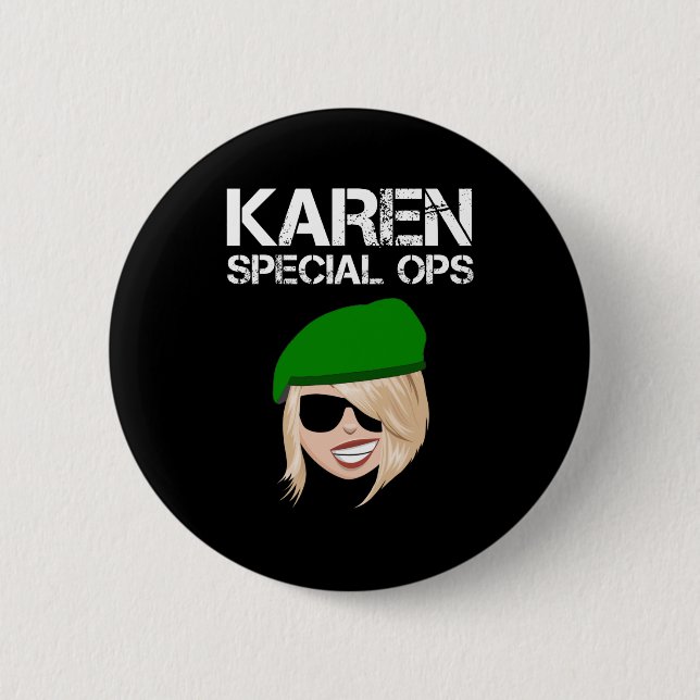 Badge Rond 5 Cm Karen Opérations spéciales (Devant)
