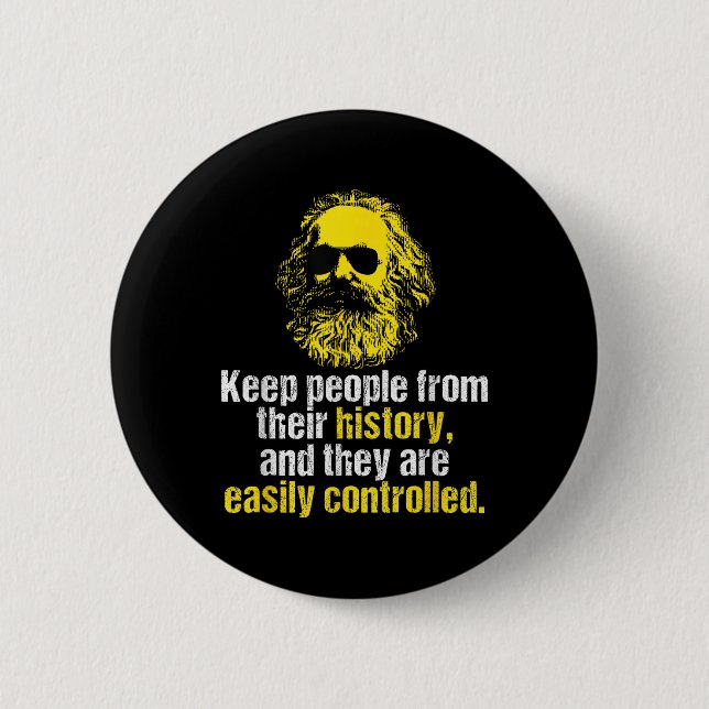 Badge Rond 5 Cm Karl Marx Citation Funny Parti Socialiste Dsa (Devant)