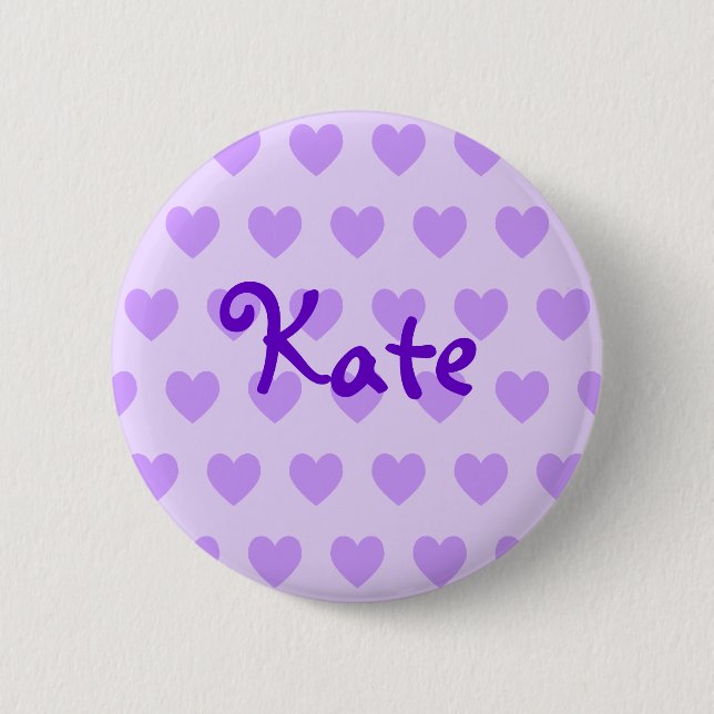 Badge Rond 5 Cm Kate en violet (Devant)