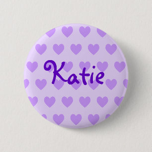 Badge Rond 5 Cm Katie en violet