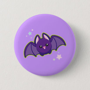 Badge Rond 5 Cm Kawaii Bat