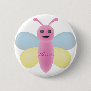 Badge Rond 5 Cm Kawaii Bee Thunder_Cove multicolore