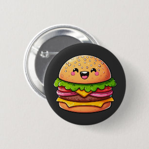 Badge Rond 5 Cm Kawaii Burger Delight