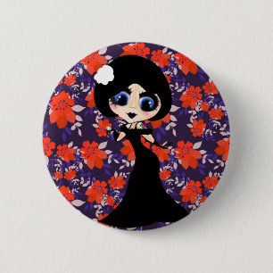 Badge Rond 5 Cm Kawaii Gothic Lolita Art déco fille