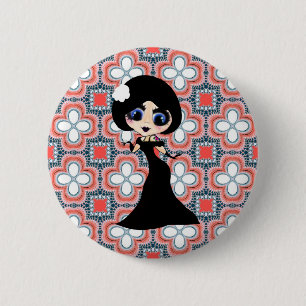 Badge Rond 5 Cm Kawaii Gothic Lolita Art déco fille