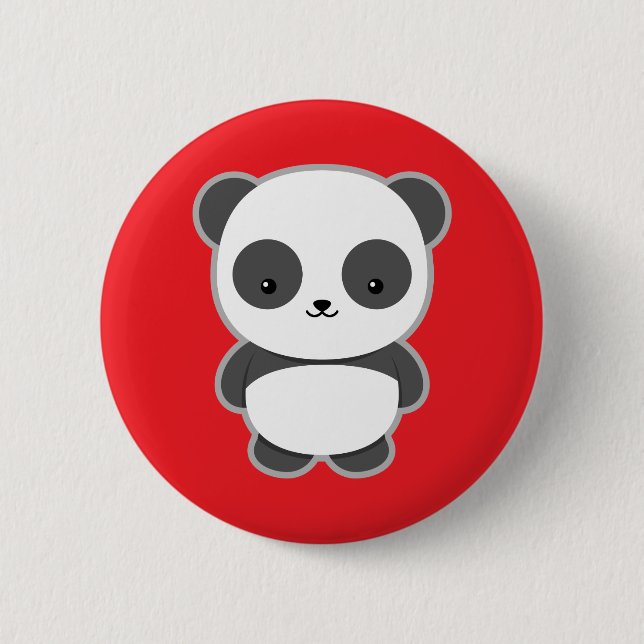 Badge Rond 5 Cm Kawaii Panda (Devant)