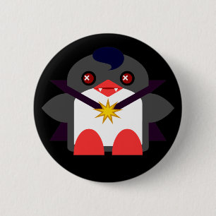 Badge Rond 5 Cm Kawaii Penguin Vampire