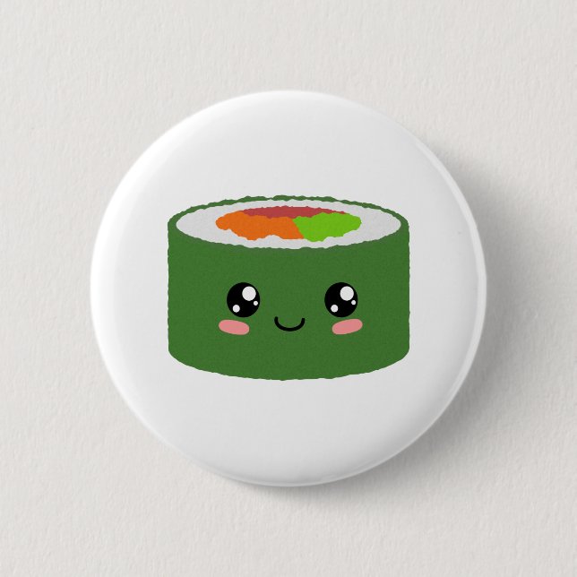 Badge Rond 5 Cm Kawaii Sushi (Devant)