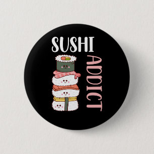 Badge Rond 5 Cm Kawaii Sushi Anime Cuite Japonaise