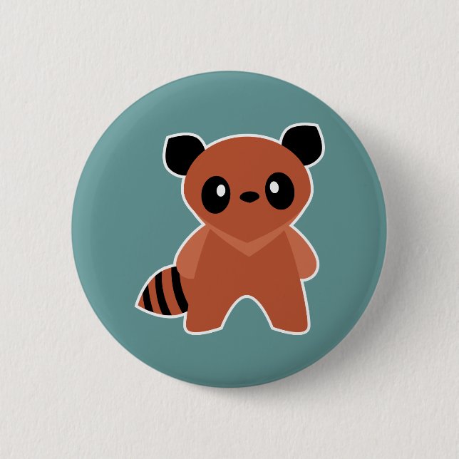 Badge Rond 5 Cm Kawaii Tanuki (Devant)