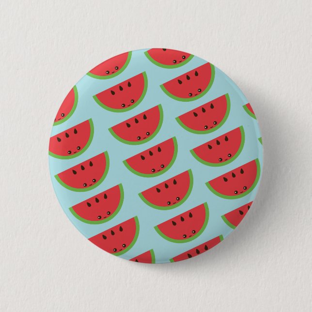 Badge Rond 5 Cm Kawaii Watermelon (Devant)