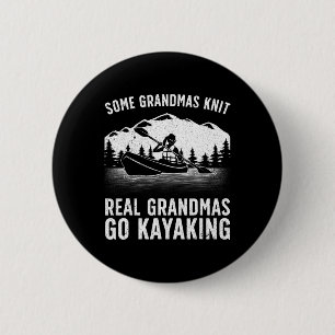 Badge Rond 5 Cm Kayak cool pour grand-mère Maman kayakiste Bateau