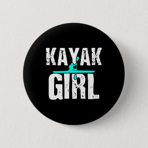 Badge Rond 5 Cm Kayak Kayakisme Bateau Cadeau Eau Rame