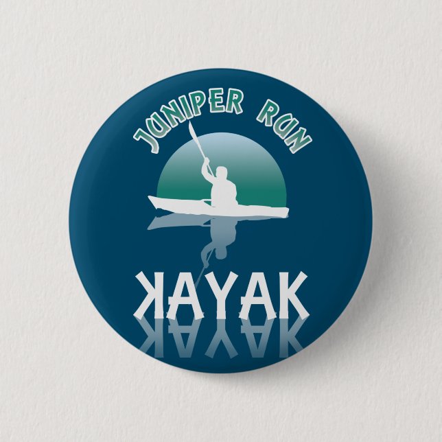 Badge Rond 5 Cm Kayaking Juniper Run - Kayak (Devant)