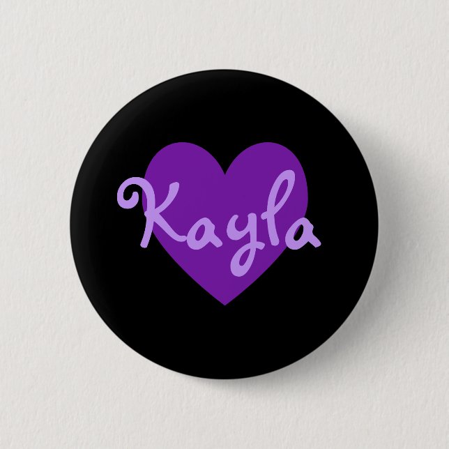 Badge Rond 5 Cm Kayla en violet (Devant)