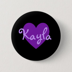 Badge Rond 5 Cm Kayla en violet