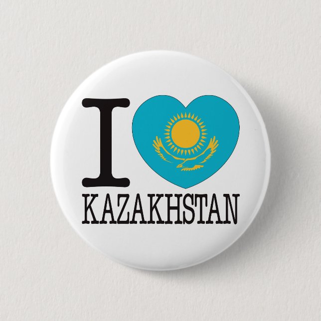 Badge Rond 5 Cm Kazakhstan Love v2 (Devant)
