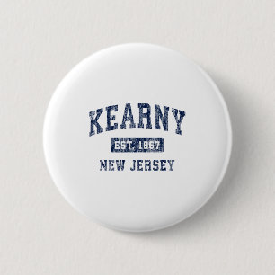 Badge Rond 5 Cm Kearny New Jersey Nj Vintage Sports De Établis
