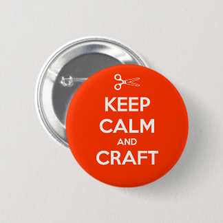 Badge Rond 5 Cm Keep Calm and Craft
