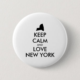 Badge Rond 5 Cm KEEP CALM et LOVE NEW YORK personnalisables