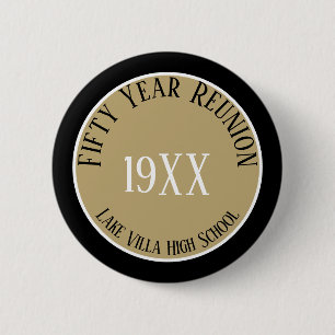 Badge Rond 5 Cm Keepsake! Custom 50th class reunion button