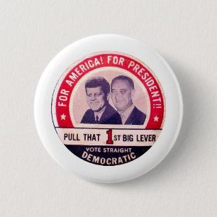 Badge Rond 5 Cm Kennedy et campagne de Johnson
